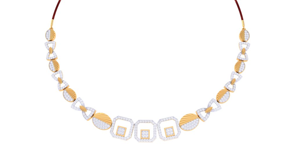 Aabha Diamond Necklace With Earrings