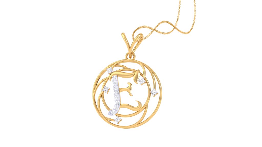 Elegant E Alphabet Pendant