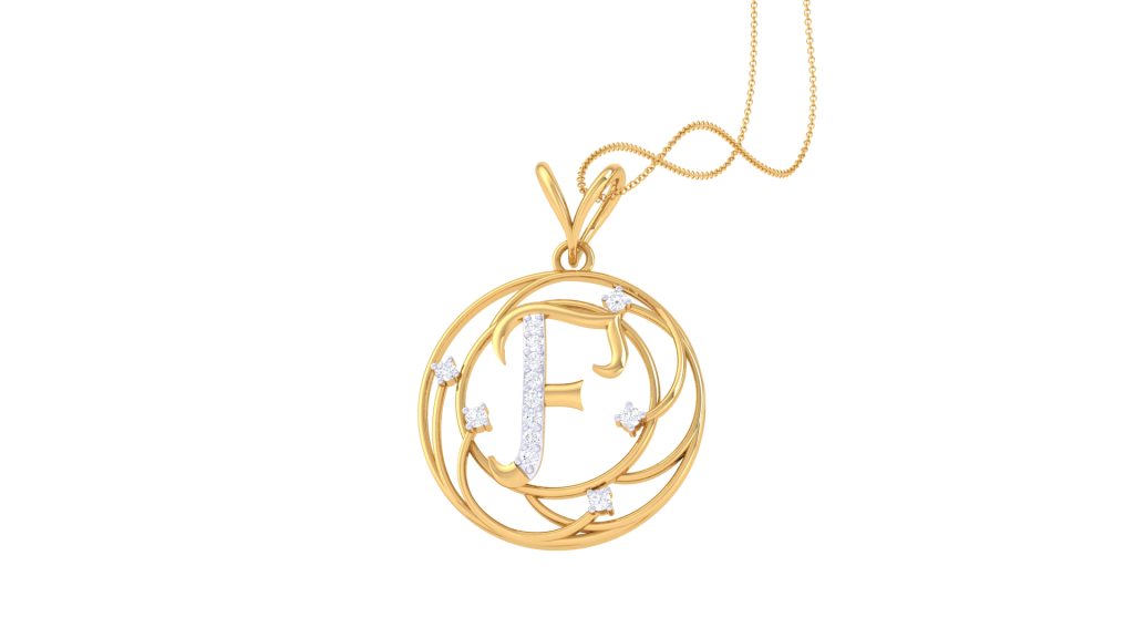 Fashionable F Alphabet Pendant