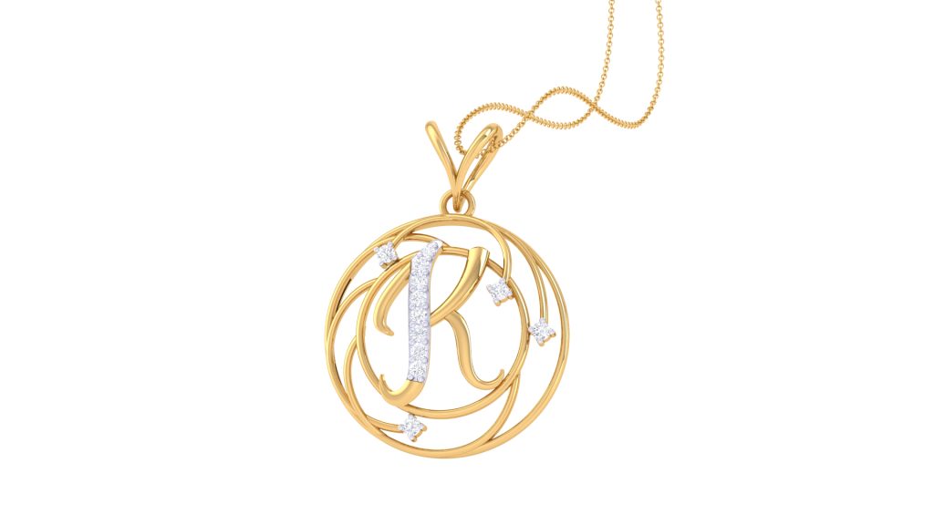 K Letter Pendant