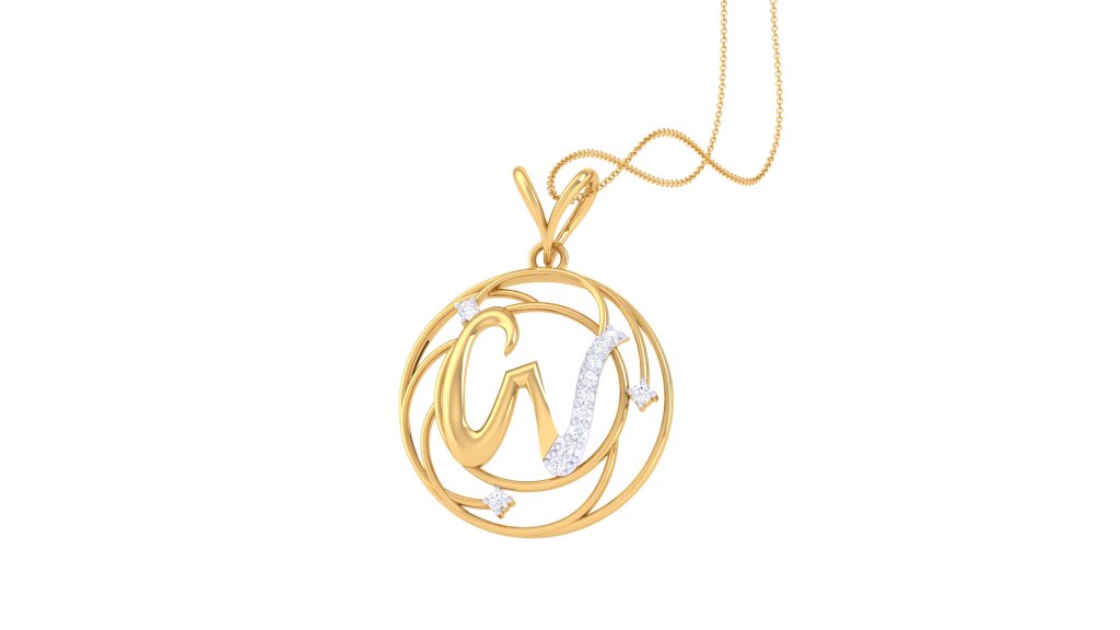 Wear-Anywhere W Letter Pendant