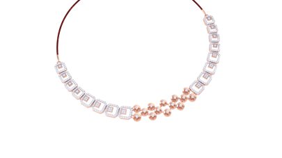 Aahna Diamond Necklace With Earrings 1