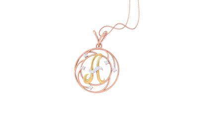 Adorable A Alphabetic Pendant 0