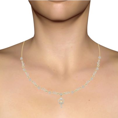 Ethereal Cascade Diamond Necklace 4