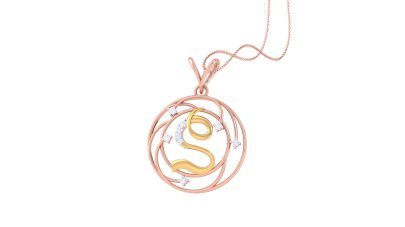 Slender S Letter Pendant 0