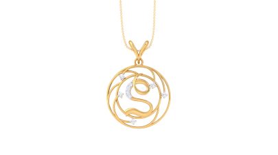 Slender S Letter Pendant 1