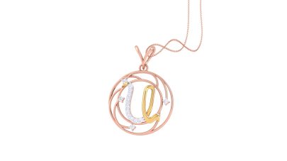 Unique U Letter Pendant 0