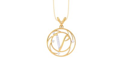 Valuable V Letter Pendant 1